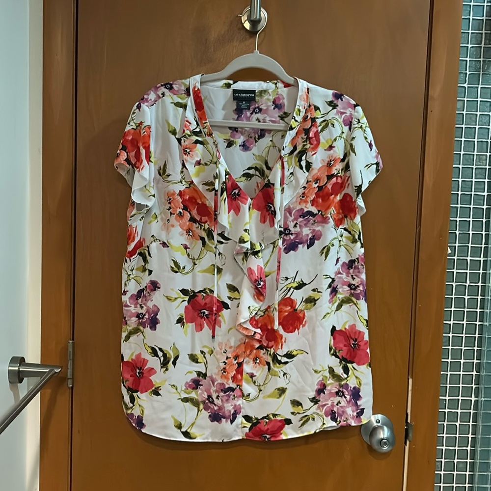 XL Liz Claiborne Career Floral Top